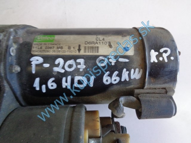 štartér na peugeot 207 1,6hdi, 9640825280